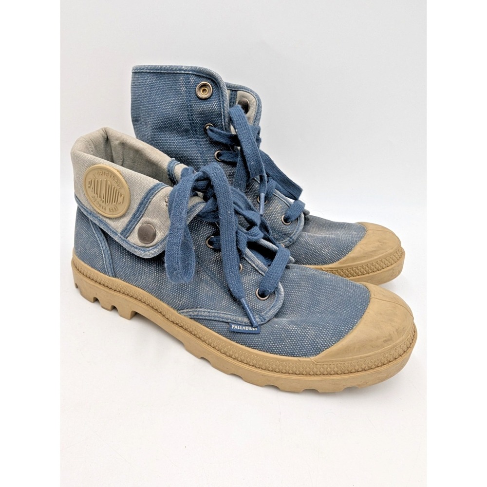Womens PALLADIUM L'Originale Depuis Canvas Shoes Sneakers Size 7 Blue